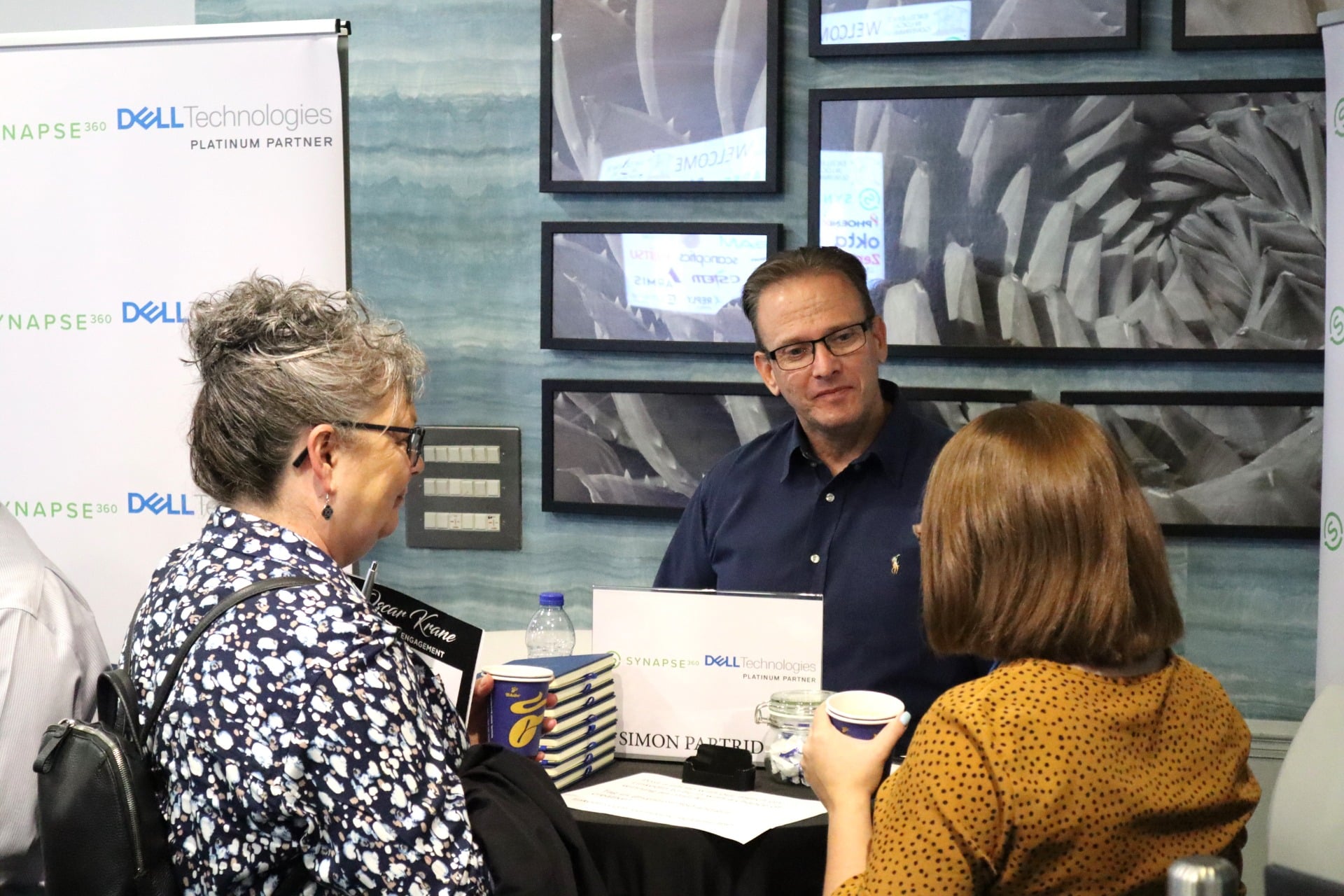 Simon Patridge in a one-to-one chat